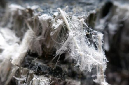 Asbest i närbild (krysotil).