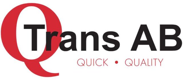 Logga för budfirman Q-Trans AB.
