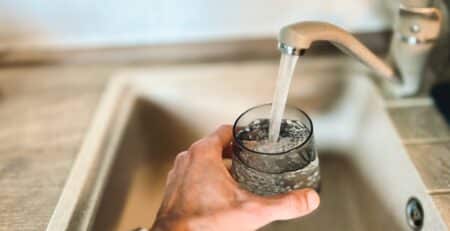 Dricksvatten hos användare: Vattenglas.