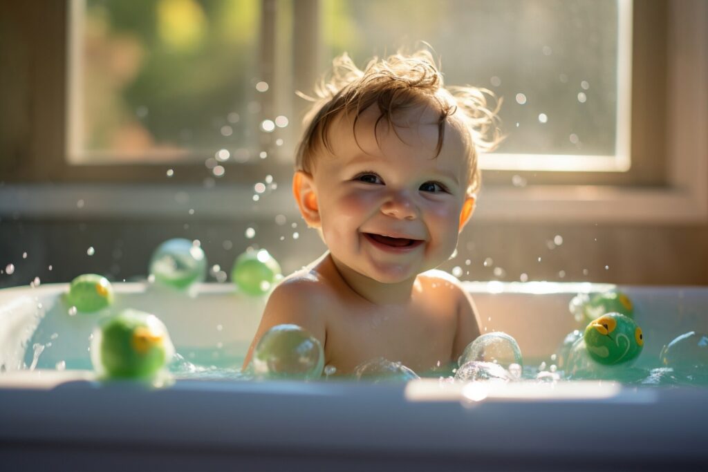 Baby badar i badkar.